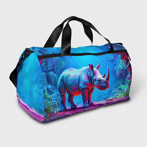 Спортивная сумка Носорог в сказачном лесу / 3D-принт – фото 1