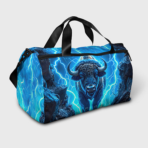 Спортивная сумка Буйвол в разряде молнии / 3D-принт – фото 1