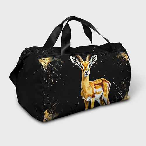 Спортивная сумка Газель на черном / 3D-принт – фото 1