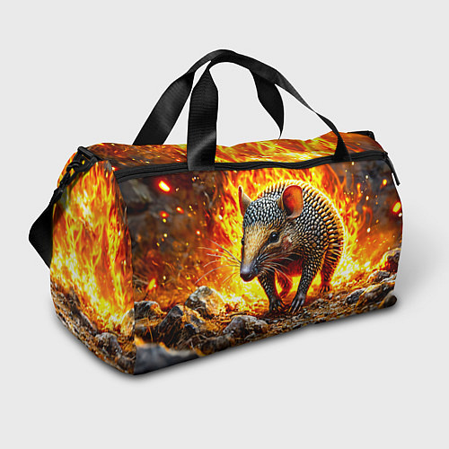 Спортивная сумка Броненосец в огне / 3D-принт – фото 1