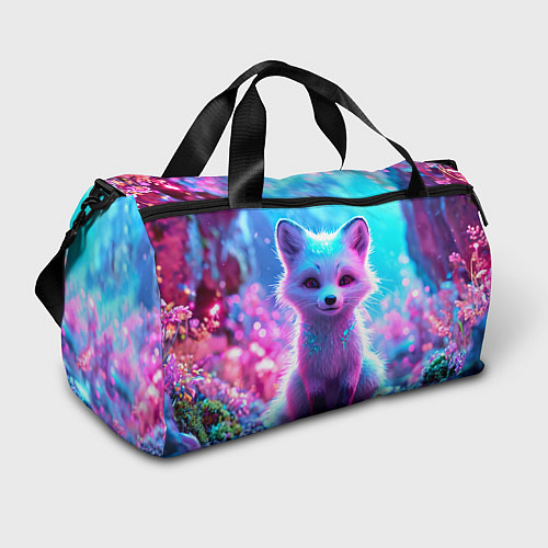 Спортивная сумка Песец в неоновом свете / 3D-принт – фото 1