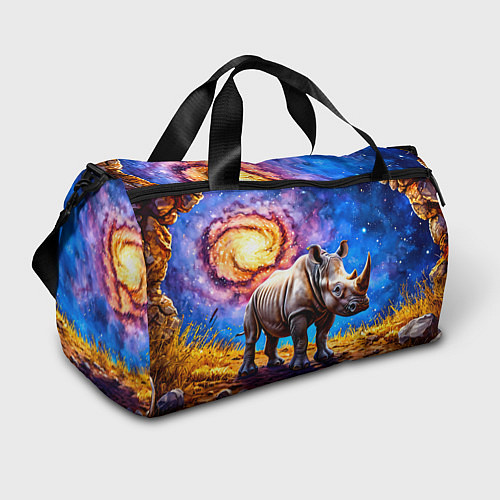 Спортивная сумка Носорог и звездное небо / 3D-принт – фото 1