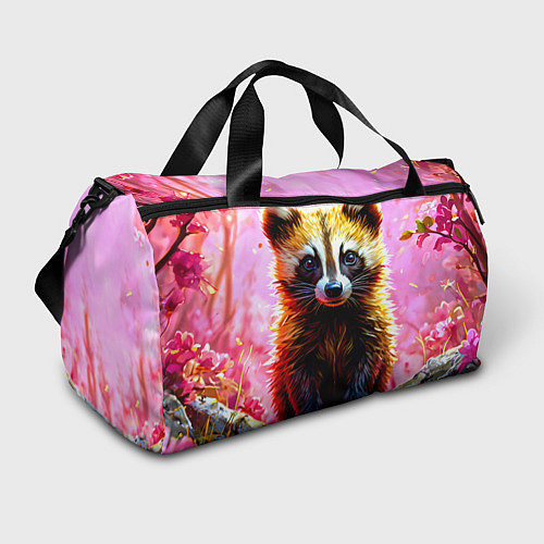Спортивная сумка Росомаха в розовом лесу / 3D-принт – фото 1