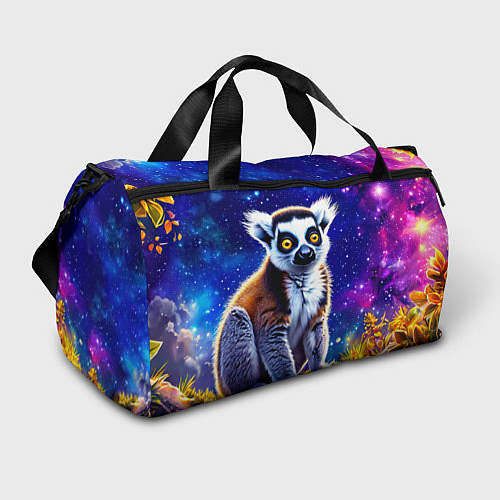 Спортивная сумка Лемур и звездная ночь / 3D-принт – фото 1
