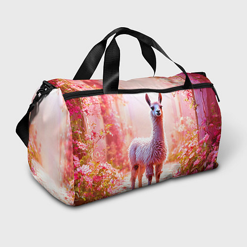 Спортивная сумка Альпака в розовом / 3D-принт – фото 1