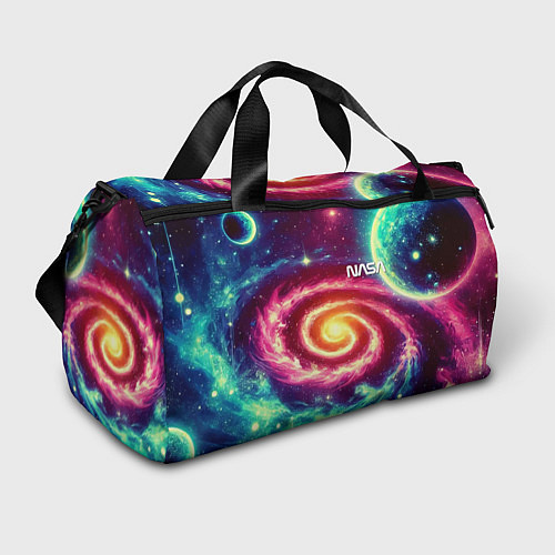 Спортивная сумка Spiral galaxy - neon glow / 3D-принт – фото 1
