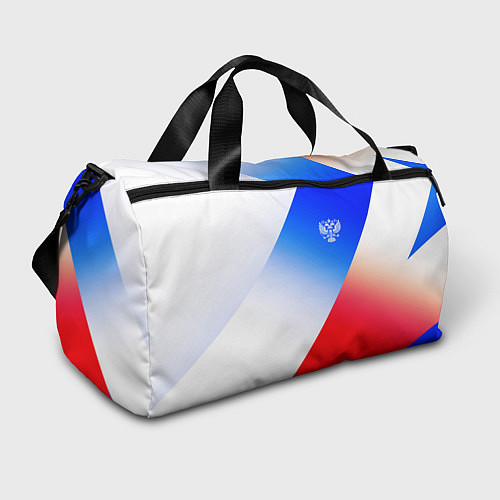 Спортивная сумка Герб России на фоне цветов флага градиент / 3D-принт – фото 1