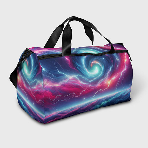 Спортивная сумка Spiral neon galaxy - ai art fantasy / 3D-принт – фото 1