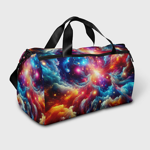 Спортивная сумка Colorfull neon space clouds - ai art fantasy / 3D-принт – фото 1