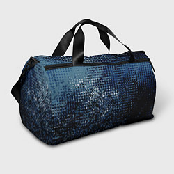 Спортивная сумка Абстракция чёрно-синий с пятнами
