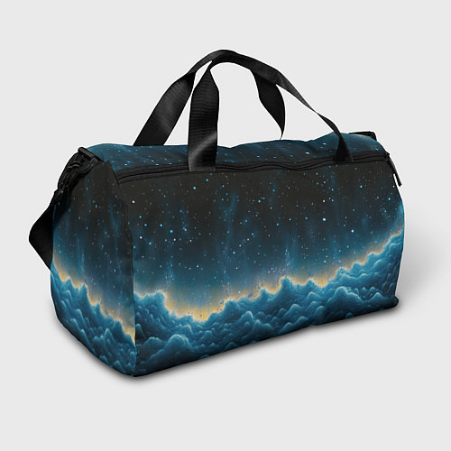 Спортивная сумка Облака и черное небо текстура / 3D-принт – фото 1