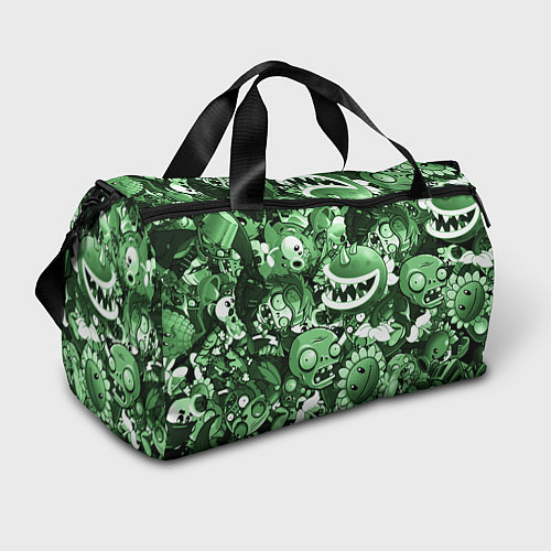 Спортивная сумка Растения против зомби в зеленом цвете / 3D-принт – фото 1