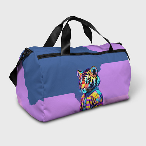 Спортивная сумка Cool tiger cub - pop art / 3D-принт – фото 1