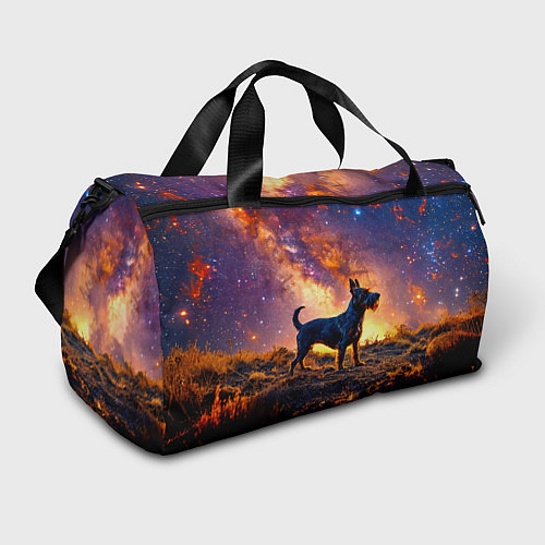 Спортивная сумка Скотч-терьер в космосе / 3D-принт – фото 1