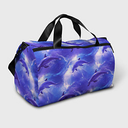 Спортивная сумка Дельфины в волшебном море паттерн