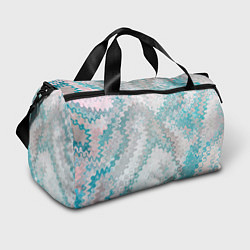 Спортивная сумка Серо-бирюзовый абстрактный
