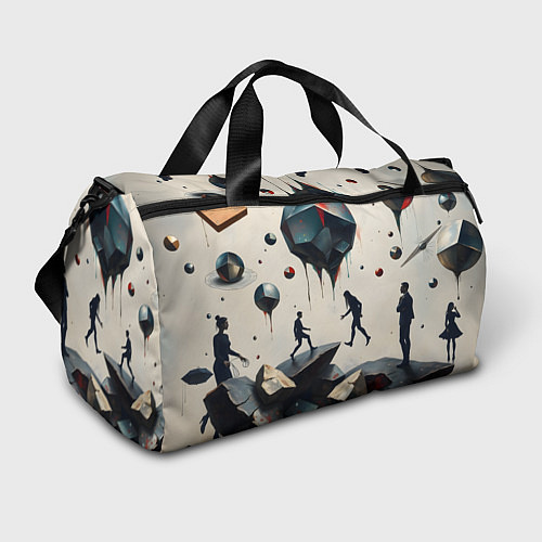 Спортивная сумка Сюрреалистичные люди и камни / 3D-принт – фото 1