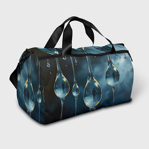 Спортивная сумка Люди в каплях / 3D-принт – фото 1