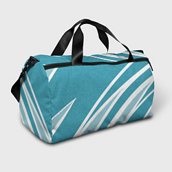 Спортивная сумка Бело-голубой абстракция с полосами