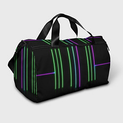 Сумки спортивные Neon stripes, цвет: 3D-принт