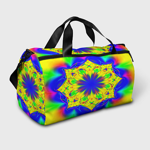 Спортивная сумка Неоновая психоделика узор / 3D-принт – фото 1