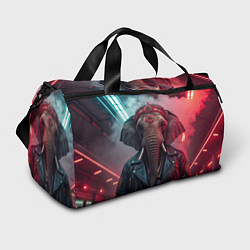 Сумки спортивные Cyberpunk elephant, цвет: 3D-принт
