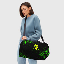 Сумки спортивные Doom x fallout кислотное лого, цвет: 3D-принт — фото 2