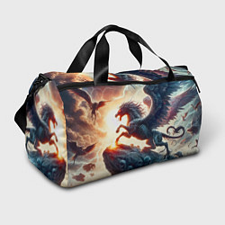 Сумки спортивные Пегас тёмных сил - нейроарт, цвет: 3D-принт