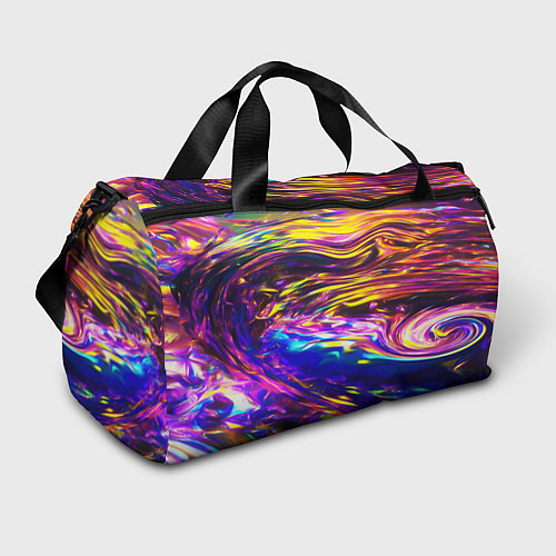 Спортивная сумка Неоновые полосы текстура / 3D-принт – фото 1