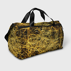 Спортивная сумка Золотое плетение на черном