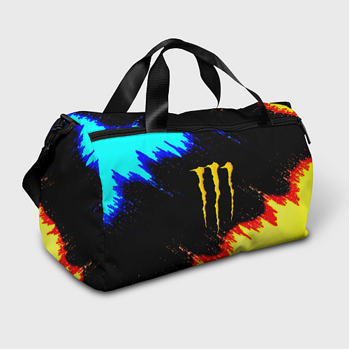 Спортивная сумка Monster energy огненные краски / 3D-принт – фото 1