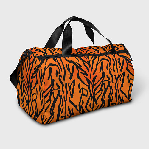 Спортивная сумка Тигровый огненный паттерн / 3D-принт – фото 1