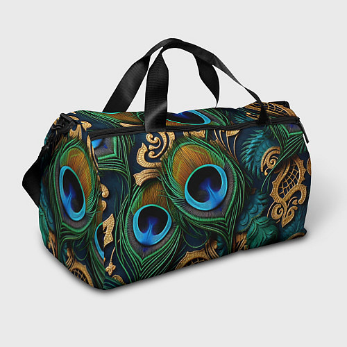 Спортивная сумка Узоры и перья павлина / 3D-принт – фото 1