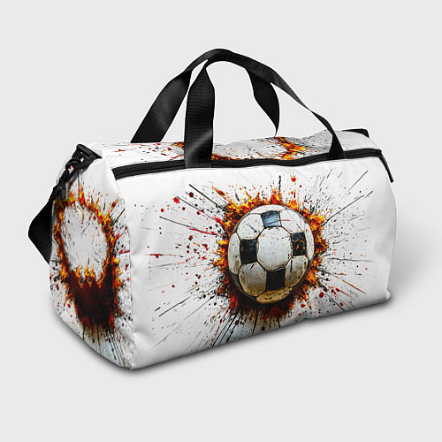 Спортивная сумка Футбольный мяч на белом / 3D-принт – фото 1