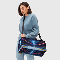 Сумки спортивные Удар молнии в хоккейную площадку, цвет: 3D-принт — фото 2