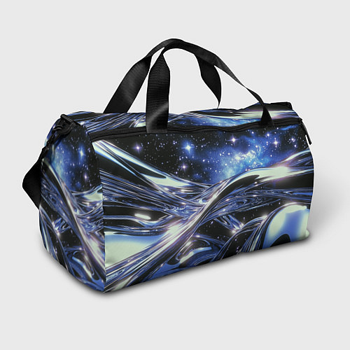 Спортивная сумка Закрученные линии и звезды - космическая абстракци / 3D-принт – фото 1