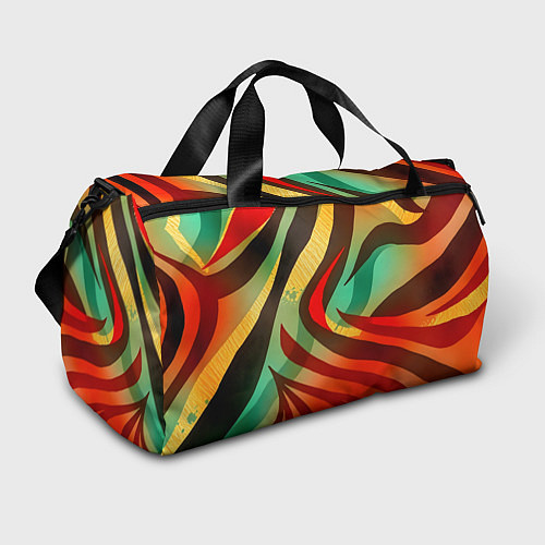 Спортивная сумка Жаркая полосатая абстракция / 3D-принт – фото 1