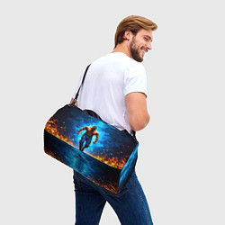 Сумки спортивные Реслер в огне, цвет: 3D-принт — фото 2