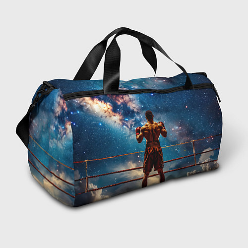 Спортивная сумка Тайский боксер в космосе / 3D-принт – фото 1