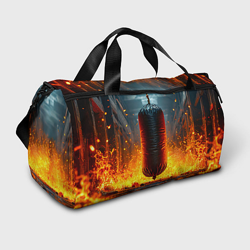 Спортивная сумка Боксерская груша в огне / 3D-принт – фото 1