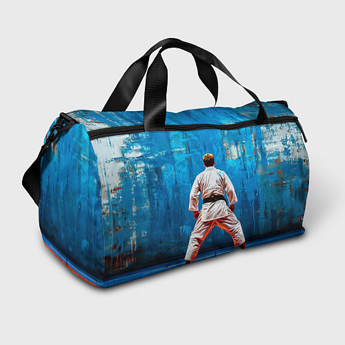 Спортивная сумка Дзюдоист на синем / 3D-принт – фото 1