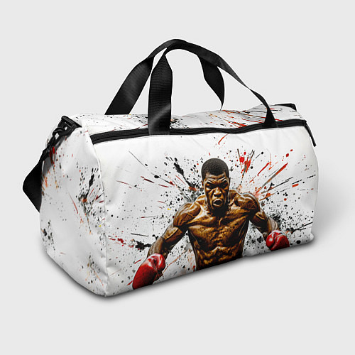 Спортивная сумка Мухаммед Али на белом / 3D-принт – фото 1