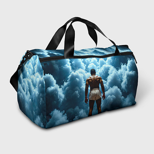 Спортивная сумка Мухаммед Али в синем дыму / 3D-принт – фото 1