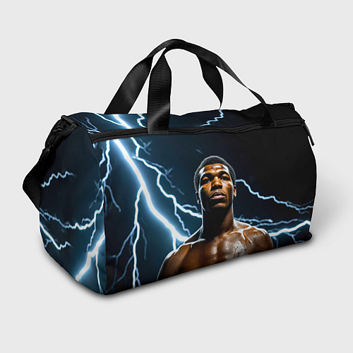 Спортивная сумка Мухаммед Али и молния / 3D-принт – фото 1
