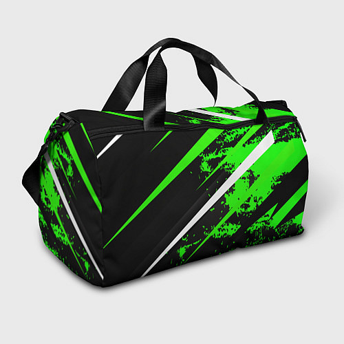 Спортивная сумка Color black and green / 3D-принт – фото 1