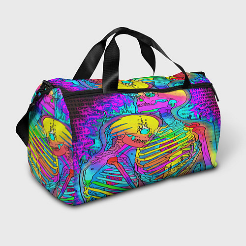 Спортивная сумка Черепа неоновые краски / 3D-принт – фото 1