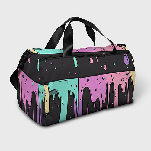 Спортивная сумка Стекающая краска текстура / 3D-принт – фото 1
