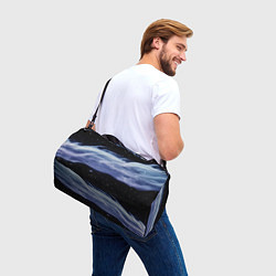 Сумки спортивные Синяя волна в космосе - текстура, цвет: 3D-принт — фото 2