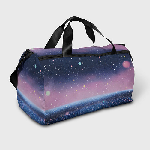 Спортивная сумка Закат с блестками - текстура / 3D-принт – фото 1