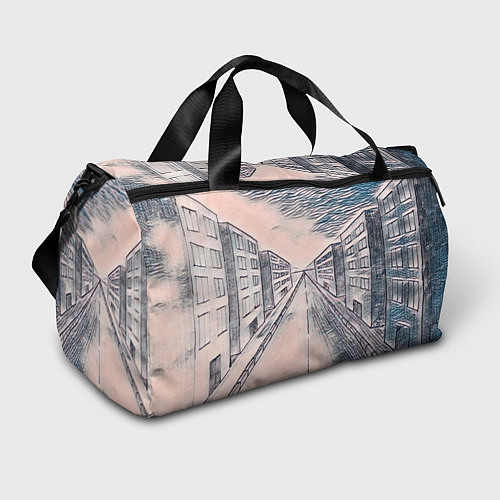 Спортивная сумка Сумрачный город / 3D-принт – фото 1